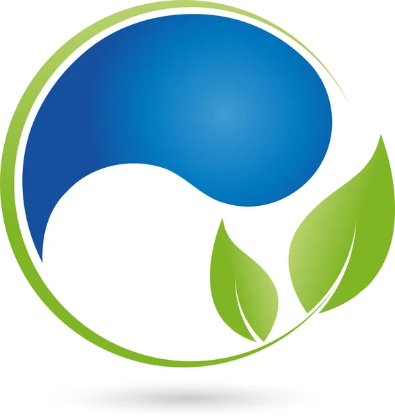 Tropfen, Blatt, Logo, Bio, Heilpraktiker — Image vectorielle