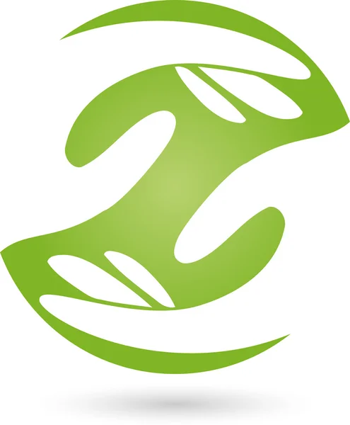 Dwie ręce, Logo, Ergotherapie, Seelsorge — Wektor stockowy
