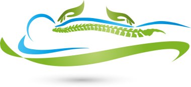 Sırt, omurga, ortopedi, Logo Masaj