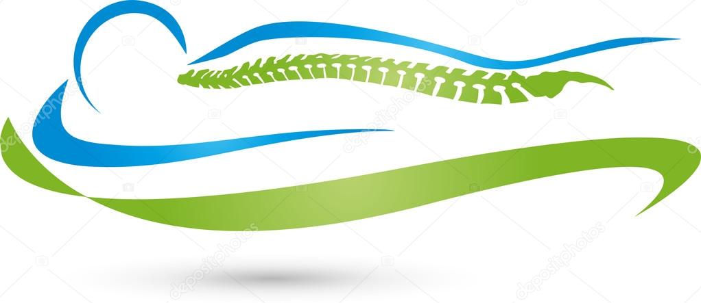 Back, spine, orthopedics, massage Logo