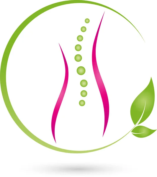 Tubuh Tangan Fisioterapi Ortopedi Latar Belakang Logo - Stok Vektor