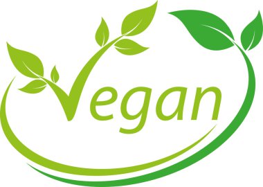 Yapraklı vejetaryen sembolü, vegan, logo, arka plan