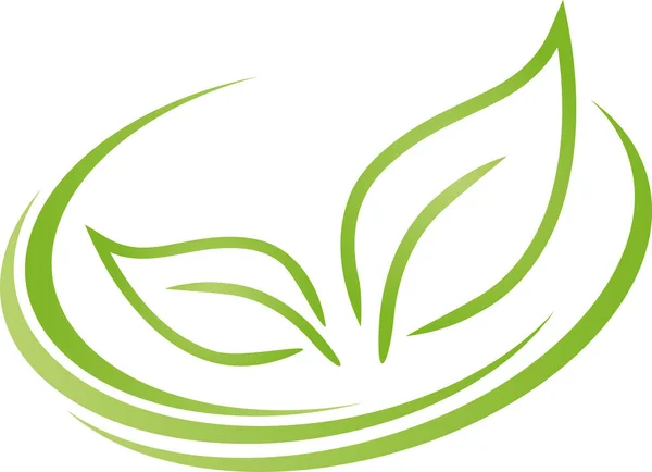 Listy Rostliny Zahradník Wellness Naturopath Logo Zázemí — Stockový vektor