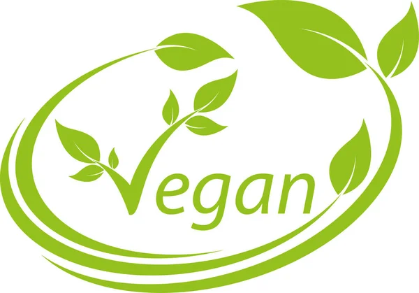 Simbol Vegetarian Dengan Daun Vegan Hati Logo Latar Belakang Stok Ilustrasi 