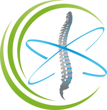 Omurga, sırt, ortopedi, masaj, logo, arka plan. 