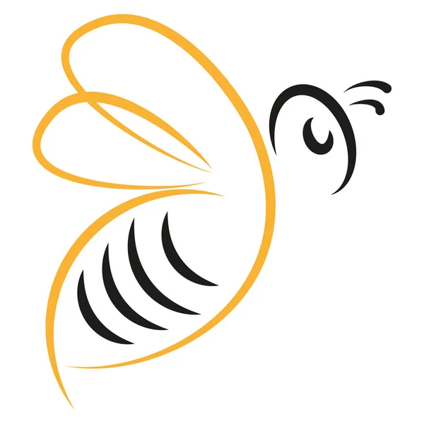Μέλισσα Μέλισσα Ζώο Έντομο Λογότυπο Εικονίδιο — Διανυσματικό Αρχείο