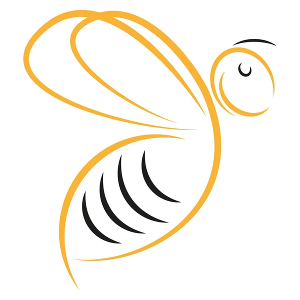 Albine Bumblebee Animal Insecte Logo Pictogramă — Vector de stoc