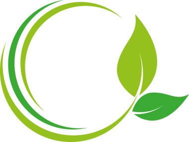 Yaprak ekolojisi doğa simgesi düz stil