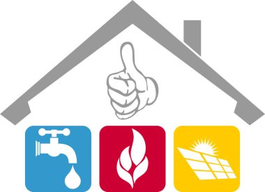 Ev simgesinin vektör illüstrasyonu