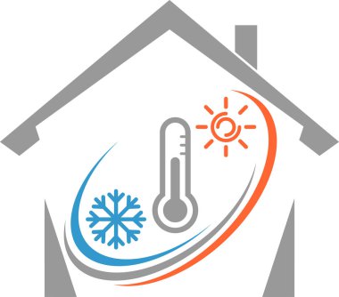 termometre ve kar tanesi simgesi