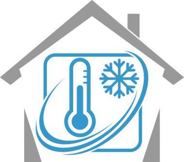 Kar simgesi vektör illüstrasyonlu termometre