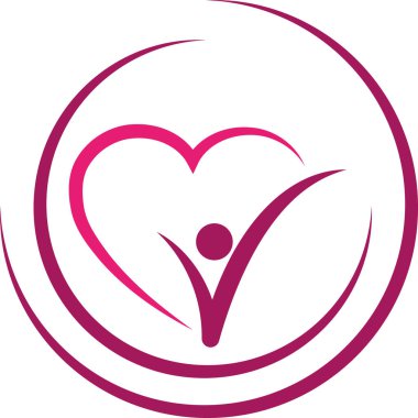 Bir kadının kalbinin vektör çizimi