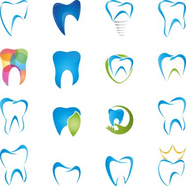 Diş, diş koleksiyonu, diş logosu, logo koleksiyonu, dişçilik, diş bakımı.