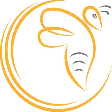 Arı, yaban arısı, hayvan, böcek, logo, simge, arkaplan