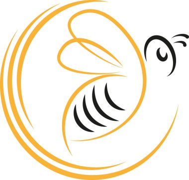 Arı, yaban arısı, hayvan, böcek, logo, simge, arkaplan