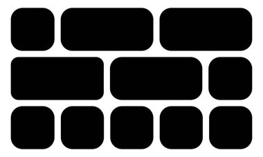 Çağdaş vektör ve web tasarım projeleri için ideal boyutlarda, soyut modern formlar, yaratıcı komedi tarzı paneller ve çeşitli fayanslar içeren Bento tarzı ızgara düzeni. Kare daire.