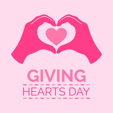 Kalpleri Verme Günü, sevgi ve cömertliğin gücünü temsil eder. Bu sevgi dolu bir insan figürü tarafından sembolize edilir ve bir kalp sunmak için elini uzatır. Afiş, el ilanı ve arkaplan tasarım şablonu.