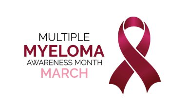 Çoklu Myeloma Farkındalığı Ayı 'nın temsilci illüstrasyonu marttır. Çoklu Myeloma Farkındalığı Ayı ciddi bir plazma hücre kanserine ışık tutuyor, farkındalığı arttırıyor, erken teşhis, hasta desteği. Afiş, broşür ve arkaplan tasarımı geçici!