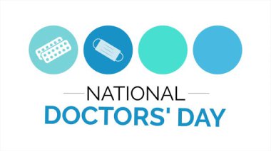 Doktorların günü kutlu olsun. İyileştiren elleri, önemseyen beyinleri ve her gün hayat kurtaran kalpleri kutluyoruz. Stetoskop ve diğer tıbbi aletler metin canlandırması.