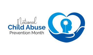 Ulusal Çocuk İstismarı Önleme Ayı, duyarlı eller ve kalp unsurlarıyla, bilinçlendirme kampanyaları ve sosyal destek için tasarlandı. Kırılganlığı, korunmayı ve istismarı önleme bilincini temsil eden gözyaşı ile çocuk silueti.