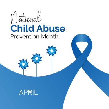 Ulusal Çocuk İstismarı Önleme Ayı, duyarlı eller ve kalp unsurlarıyla, bilinçlendirme kampanyaları ve sosyal destek için tasarlandı. Kırılganlığı, korunmayı ve istismarı önleme bilincini temsil eden gözyaşı ile çocuk silueti.