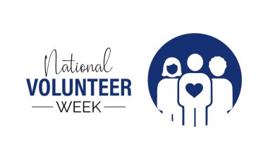 Gönüllü takdir konsepti basit insan simgeleri ve kalp sembolleri aracılığıyla birlik, bakım ve desteği gösteriyor.