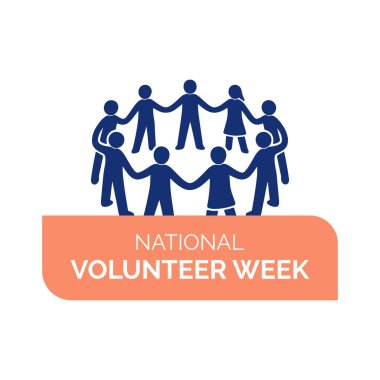 Gönüllü takdir konsepti basit insan simgeleri ve kalp sembolleri aracılığıyla birlik, bakım ve desteği gösteriyor.