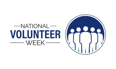 Gönüllü takdir konsepti basit insan simgeleri ve kalp sembolleri aracılığıyla birlik, bakım ve desteği gösteriyor.