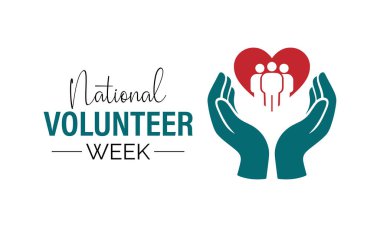 Gönüllü takdir konsepti basit insan simgeleri ve kalp sembolleri aracılığıyla birlik, bakım ve desteği gösteriyor.