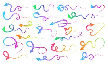 Arka planın vektör illüstrasyonu, yumuşak akış döngüleri ve canlı gradyan vuruşları ile çizilmiş neşeli gökkuşağı çizgileri modern dekoratif kompozisyonlar için tasarlanmış enerjik soyut kurdeleler.