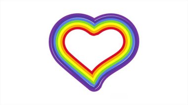 Neşeli gökkuşağı döngüsü elementleri eğlenceli eğri vuruşlar, kusursuz hareket grafikleri kutlama temaları ve dijital içerik için idealdir.