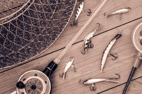 Aparejos de pesca y accesorios — Foto de Stock