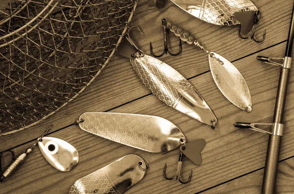 Αντιμετώπιση της αλιείας και αξεσουάρ — Φωτογραφία Αρχείου