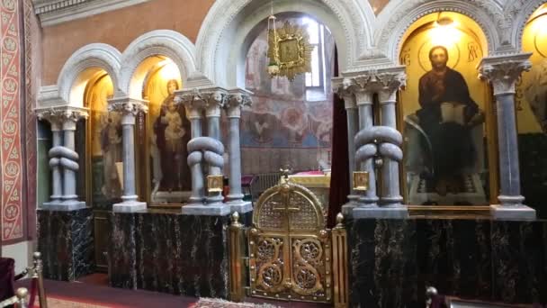 Εκκλησία του Αγίου Cyrils, Κίεβο, Ουκρανία, εκκλησία των Αγίων Cyril και Αθανάσιος Αλεξανδρείας — Αρχείο Βίντεο