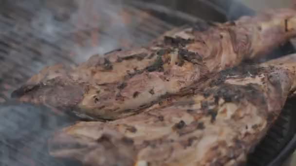 Gegrilltes Gemüse — Stockvideo