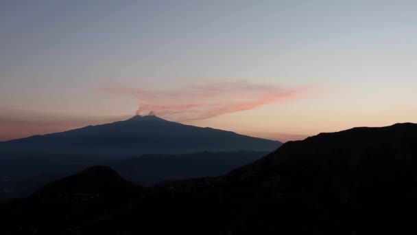 Castelmola - Panoramica al tramonto — Wideo stockowe