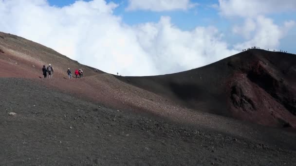 Etna - Panoramica dai crateri Barbagallo — Vídeo de Stock