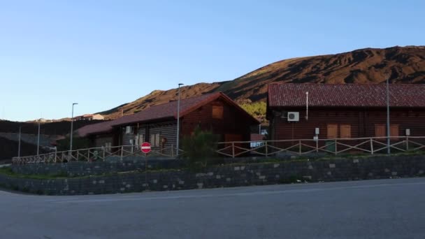 Etna - Panoramica dal piazzale all'alba — Video Stock