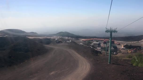 Etna - Panoramica dalla cabina della funivia — Video