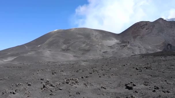 Etna - Panoramica dal sentiero per i crateri — Stockvideo