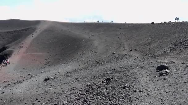 Etna - Panoramica di uno dei crateri Barbagallo — Video Stock