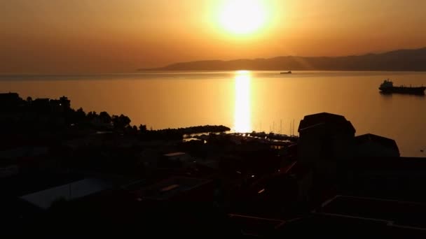 Milazzo - Panoramica dal castello all 'alba — Stockvideo