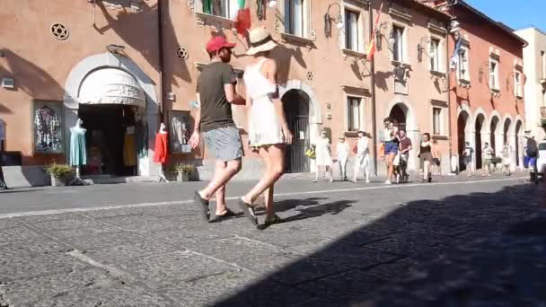 Taormina - Time lapse su Corso Umberto dal Duomo — Stockvideo