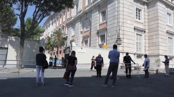 Caserta Campania Italia Settembre 2020 Studenti All Uscita Della Scuola — Video Stock