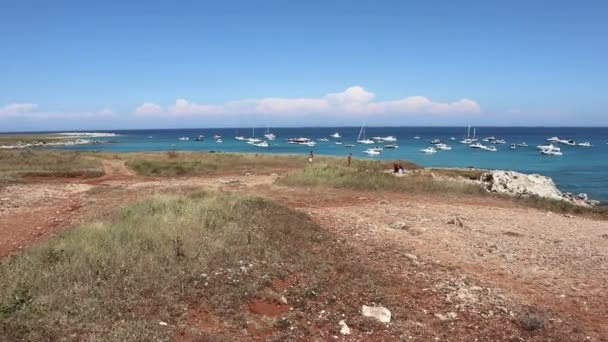 Otranto - Panoramica della Baia dell 'Orte — Stockvideo