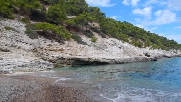 Pugnochiuso Puglia Italië Oktober 2019 Overzicht Van Het Strand Van — Stockvideo