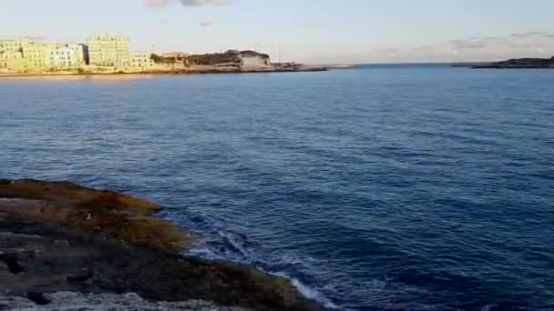 Vieste Puglia Italië Oktober 2019 Panoramica Vanuit Punta San Francesco — Stockvideo