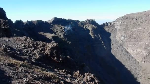 Herculaneum Kampanien Italien Februar 2020 Fumarolen Krater Vom Gran Cono — Stockvideo