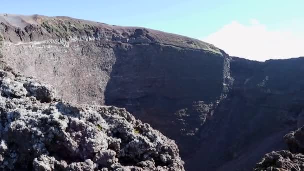 Herculaneum Kampánie Itálie Února 2020 Fumaroly Kráteru Cesty Gran Cono — Stock video