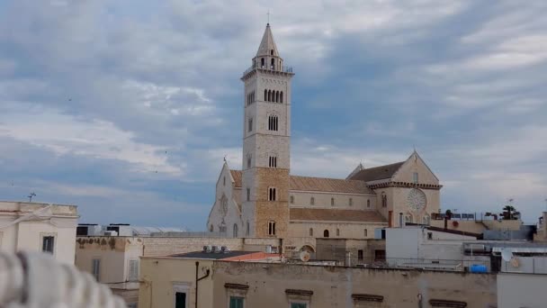 Trani Puglia Maggio 2019 Time Lapse Della Cattedrale San Nicola — Video Stock